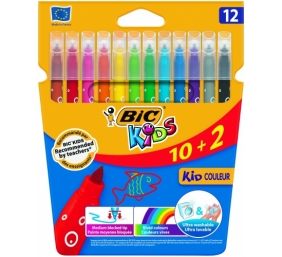 Bic Spalvoti flomasteriai Kids Couleur 12 spalvų rinkinys 9202937
