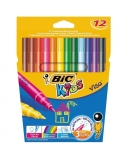 Bic Spalvoti flomasteriai Kids Visa 12 spalvų rinkinys 002758