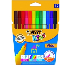 Bic Flomasteriai Kids Visa 12 spalvų rinkinys 002758