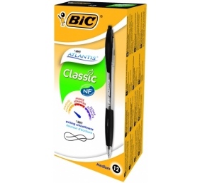 Bic Tušinukas Atlantis Classic 1.0 mm, juodas, pakuotėje 12 vnt. 136717
