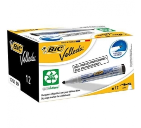 Bic Žymeklis baltai lentai Velleda 1701 1-5 mm, juodas, pakuotėje 12 vnt. 525824