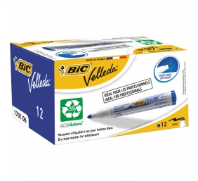 Bic Žymeklis baltai lentai Velleda 1701 1-5 mm, mėlynas, pakuotėje 12 vnt. 525826