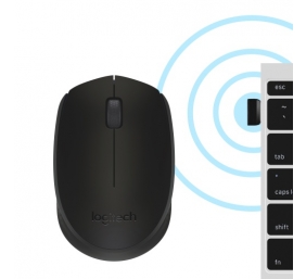 Logitech B170 Belaidė pelė, RF Wireless, Juoda