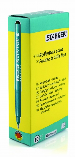 Stanger Rašiklis Solid 0.7 mm, juodas, pakuotėje 10 vnt. 740010