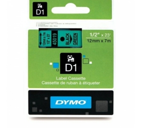 Dymo 45019 (S0720590) Juostelė 12mm x 7m, Black on Green