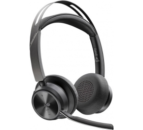 Poly Voyager Focus 2 MS Teams Belaidės ausinės, Bluetooth, USB-C/A Adapter, Charging stand, Juoda