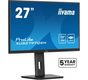 iiyama ProLite XUB2797QSN-B2 Monitorius 27'' IPS, UHD 2560x1440, 1 ms, 300 cd/m2, 100 Hz, Juoda