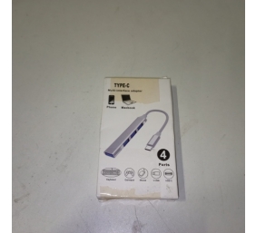 Ecost prekė po grąžinimo AYCLIF Šakotuvas USB-C to 4 x USB-A 3.0, Pilka