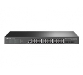 TP-LINK | 24-Port 10/100/1000Mbps Desktop Network Switch | SG3428X | Managed L2+ | Rackmountable | SFP+ ports quantity 4 | Power supply type External