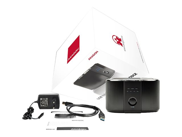 AXAGON | USB 3.0-2x SATA 6G CLONE DUAL HDD Dock Station | ADSA-ST