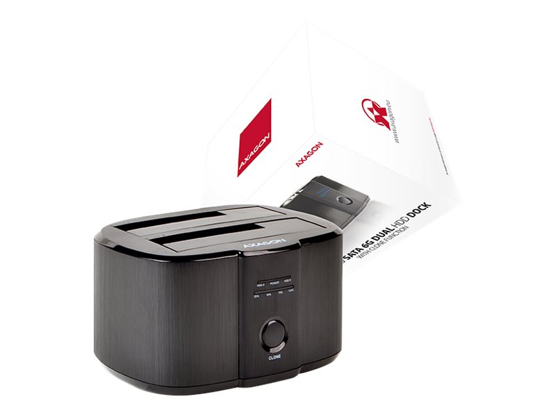 AXAGON | USB 3.0-2x SATA 6G CLONE DUAL HDD Dock Station | ADSA-ST