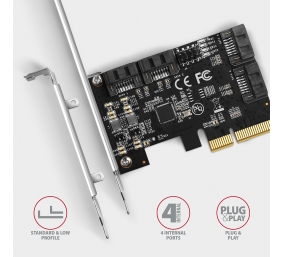 AXAGON PCIe Controller 4x SATA 6G | PCES-SA4X4