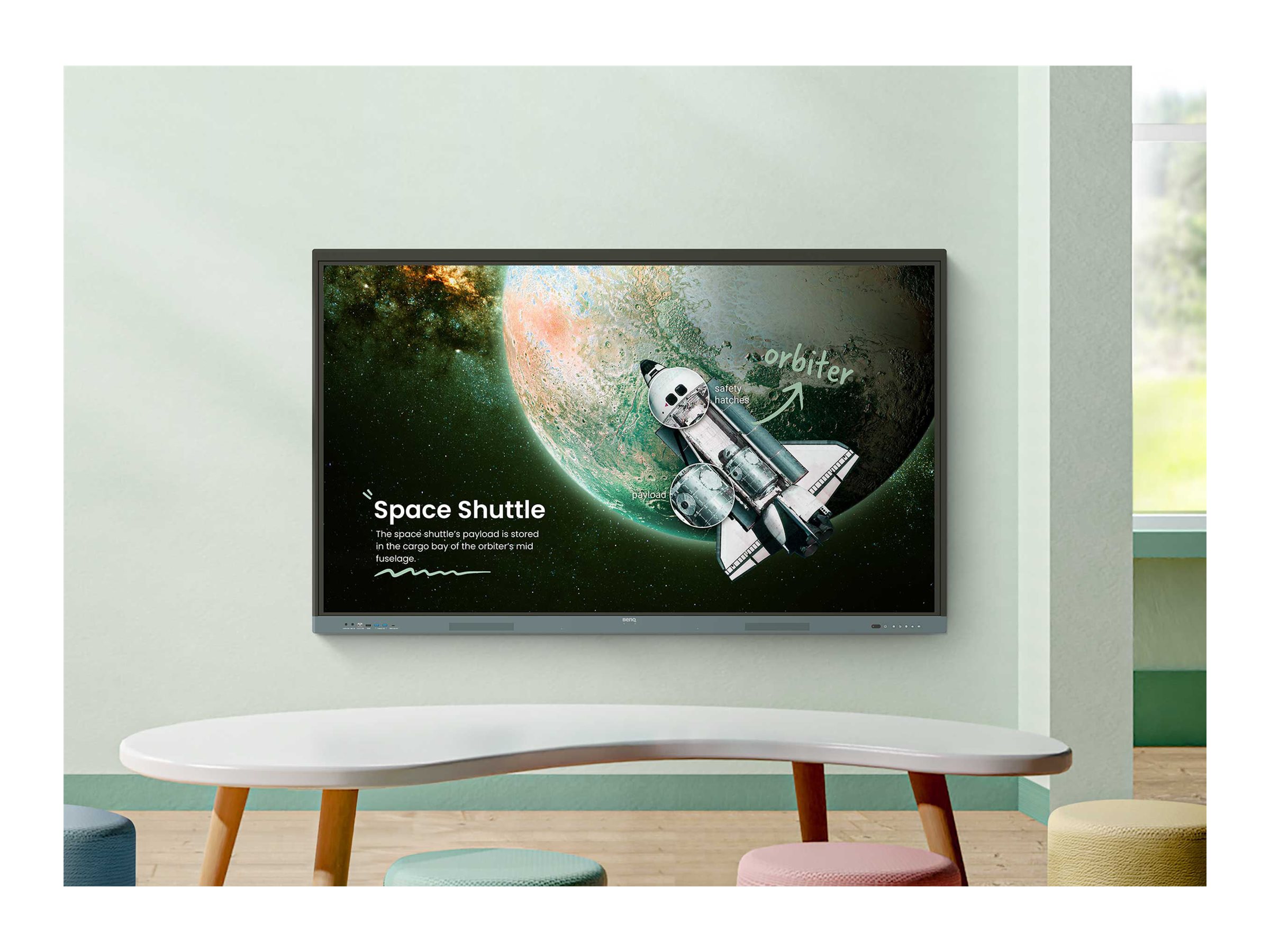 Benq Education Interactive | RE7504 | Precision IR | 75 " | 450 cd/m² | Landscape | 18/7 | Android | A73 × 4 + A53 × 4 | Touchscreen | 450 cd/m² | 8 ms