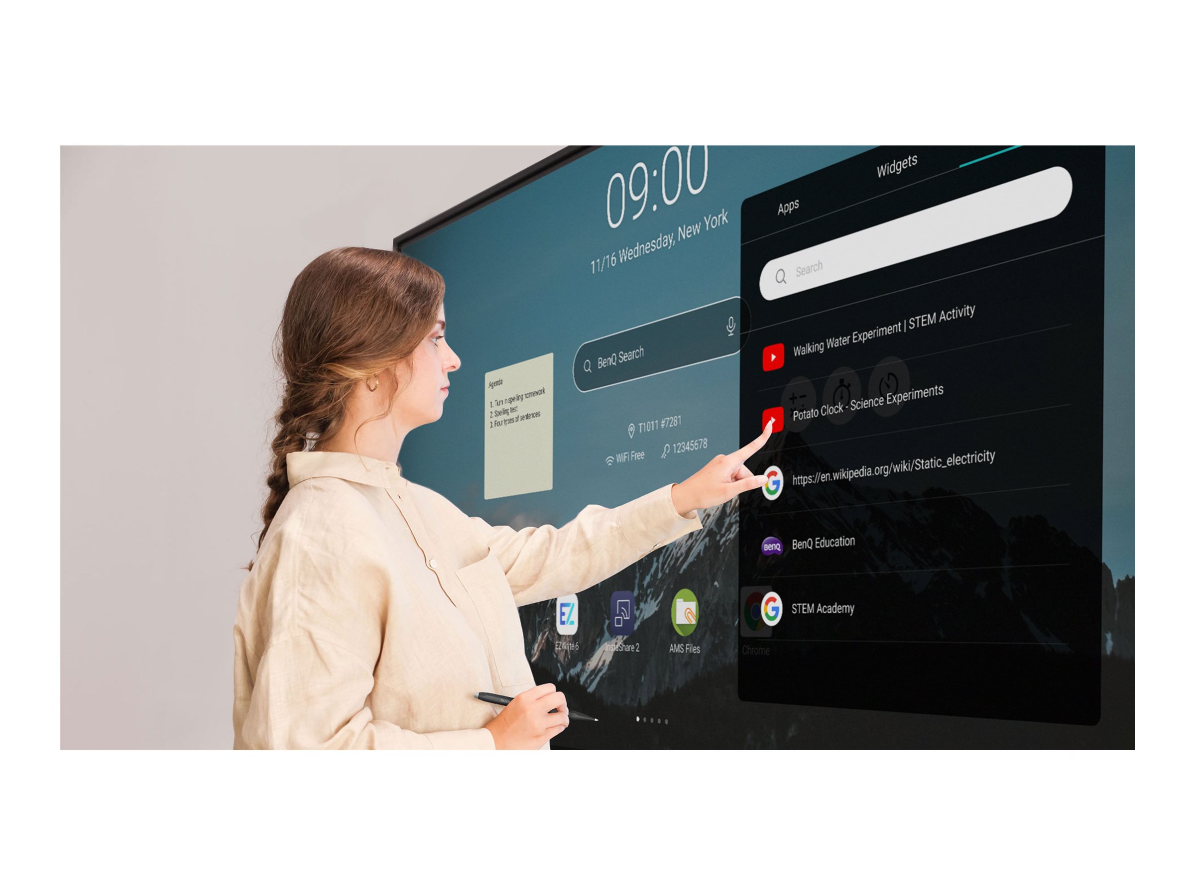 Benq Education Interactive | RE7504 | Precision IR | 75 " | 450 cd/m² | Landscape | 18/7 | Android | A73 × 4 + A53 × 4 | Touchscreen | 450 cd/m² | 8 ms