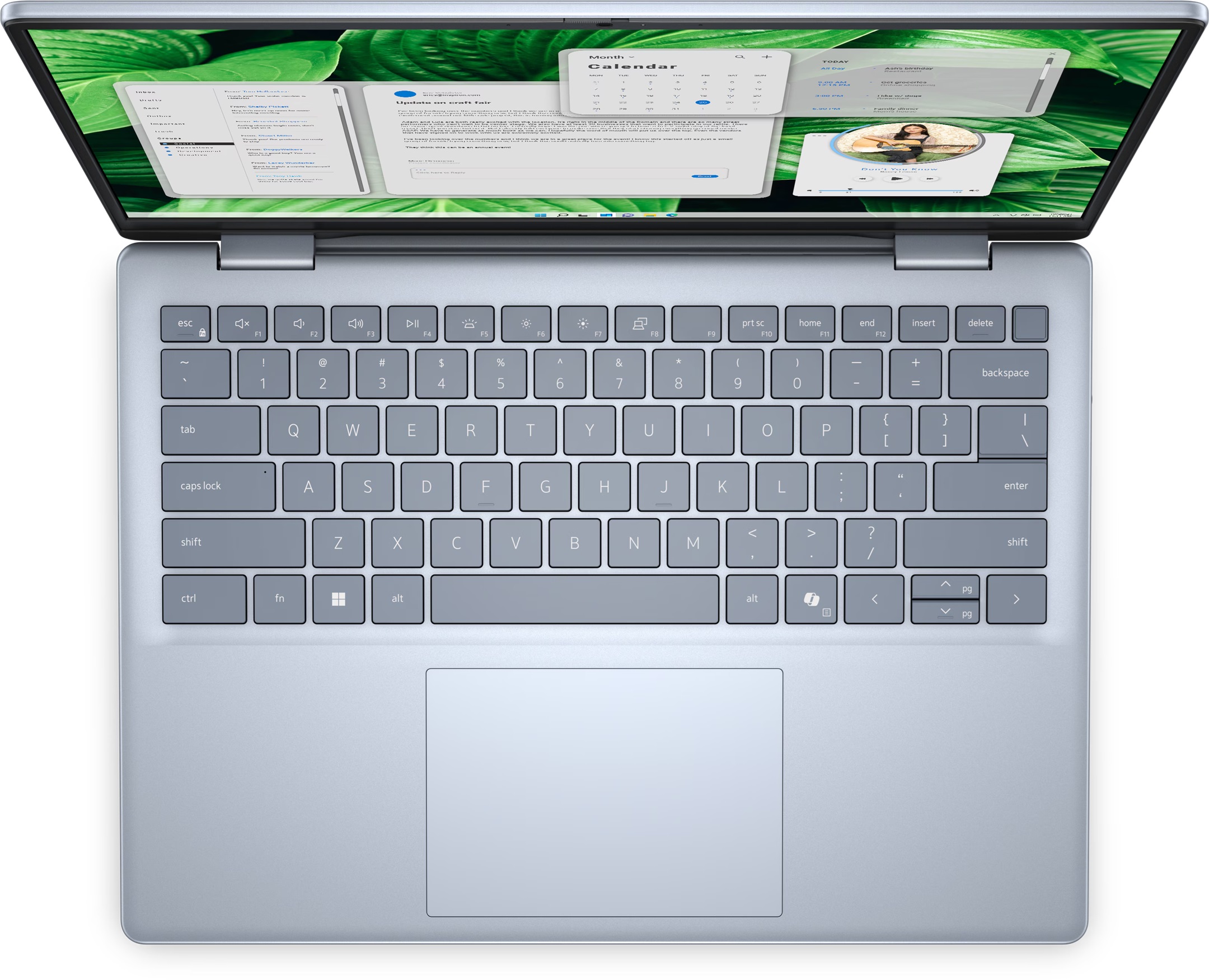 Dell Inspiron 14 5445 | Ice Blue | 14 " | WVA | FHD+ | 1920 x 1200 pixels | Anti-glare | AMD Ryzen 5 | 8540U | 16 GB | DDR5 | Solid-state drive capacity 1000 GB | AMD Radeon Graphics | Windows 11 Home | 802.11ax | Keyboard language English | Keyboard back