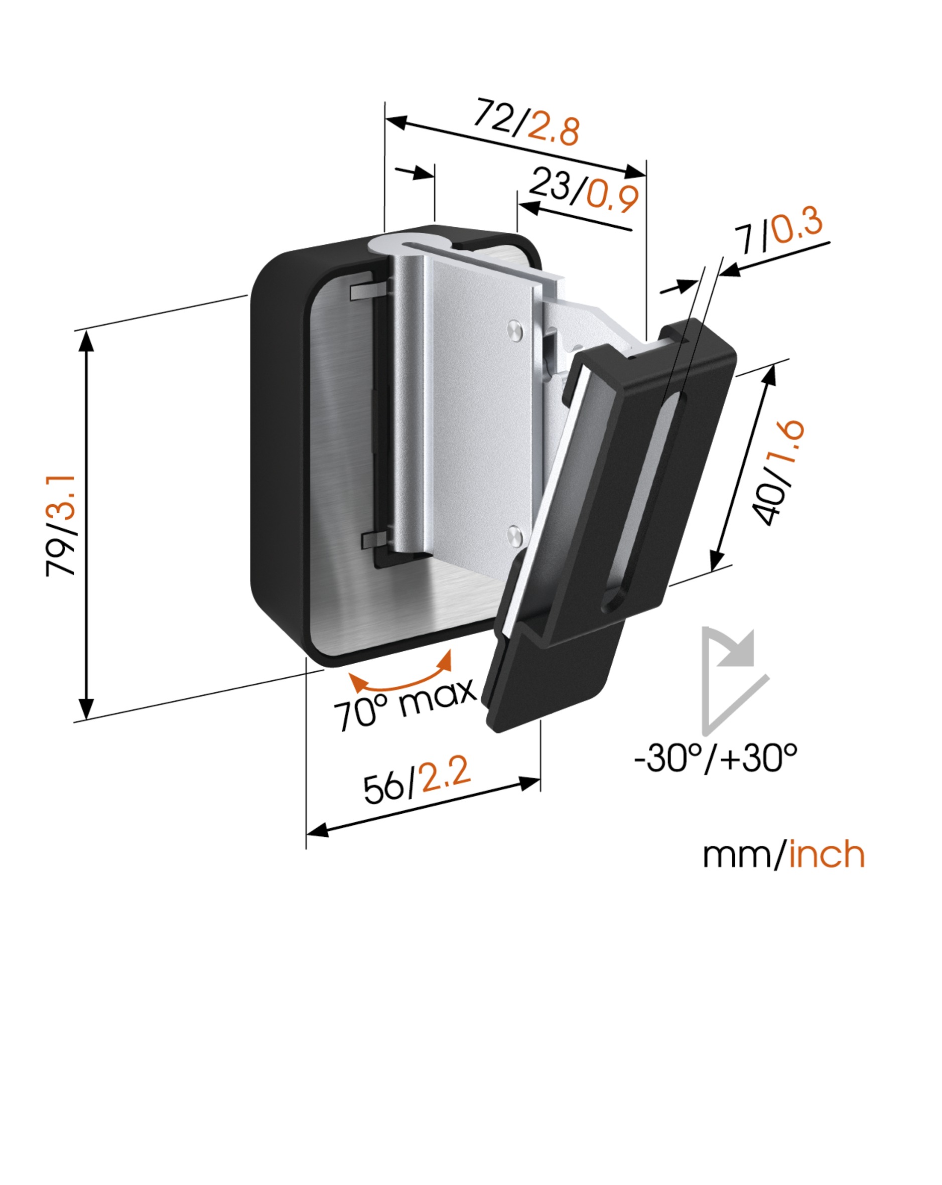 Vogels | Loundspeaker Mount | Turn, Tilt | Maximum weight (capacity) 5 kg | Black