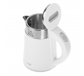 Adler | Kettle | AD 1372 | Electric | 800 W | 0.6 L | Plastic/Stainless steel | 360° rotational base | White