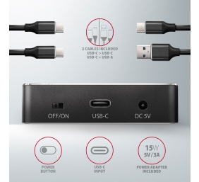 AXAGON | USB-C 3.2 Gen2 - 2x NVMe CLONE DUAL SDD Dock Station | ADSA-M2C