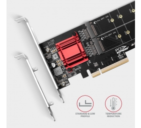 AXAGON PCIe 2x NVMe M.2 Controller | PCEM2-ND