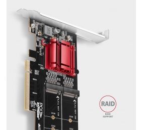 AXAGON PCIe 2x NVMe M.2 Controller | PCEM2-ND