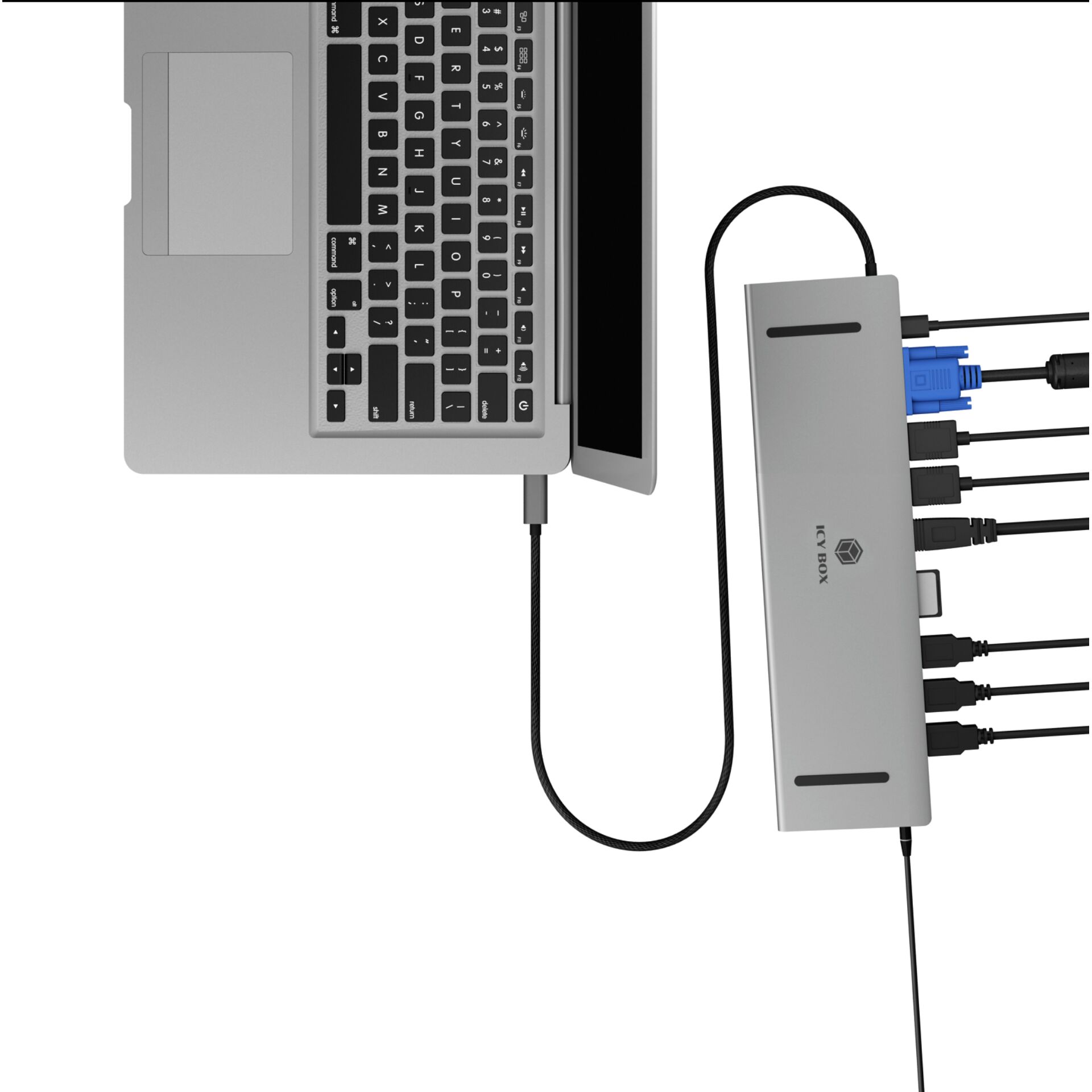 Raidsonic Docking Station | IB-DK2106a-CPD | Ethernet LAN (RJ-45) ports 1 | VGA (D-Sub) ports quantity 1 | HDMI ports quantity 2