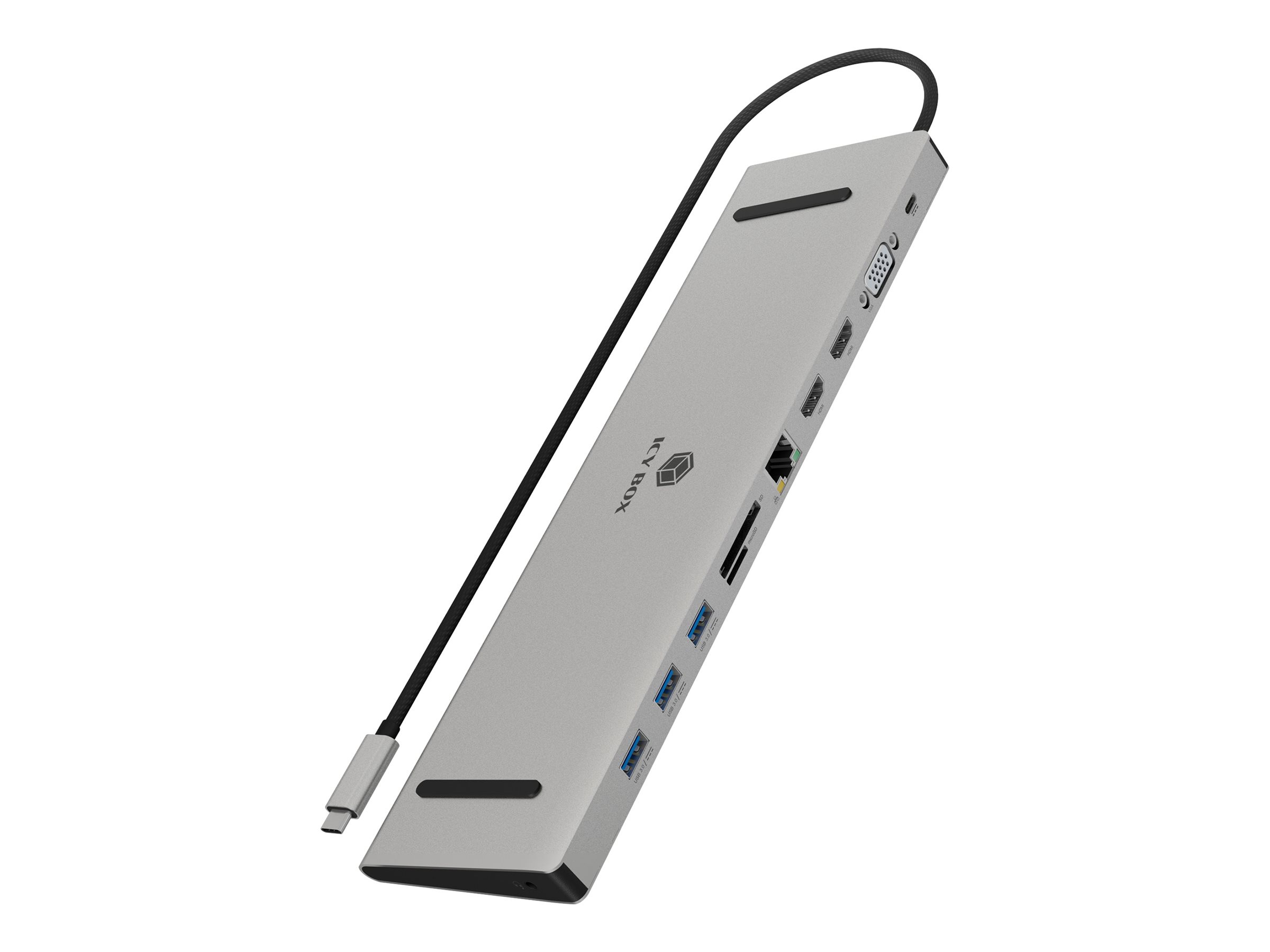 Raidsonic Docking Station | IB-DK2106a-CPD | Ethernet LAN (RJ-45) ports 1 | VGA (D-Sub) ports quantity 1 | HDMI ports quantity 2