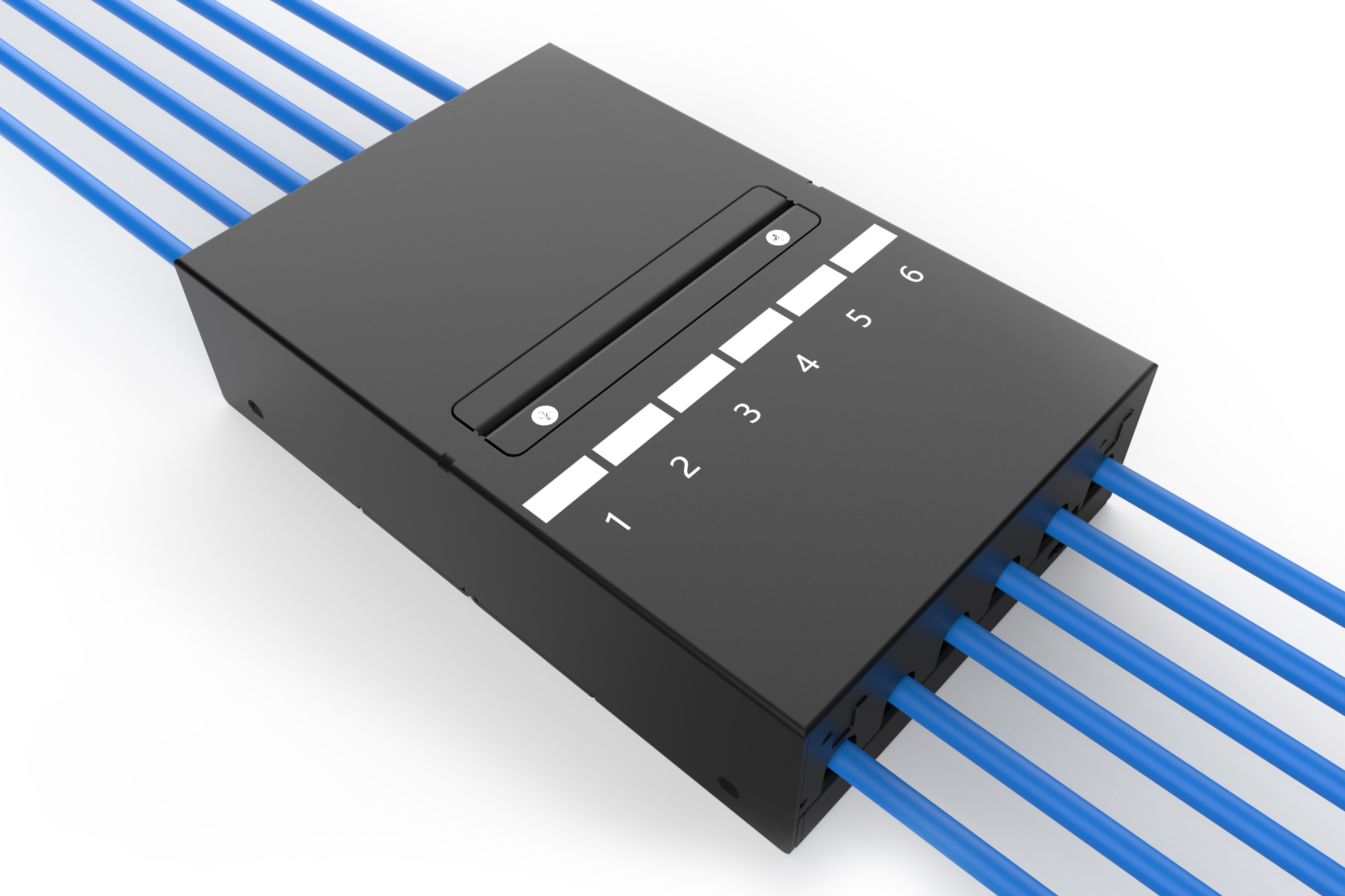 Digitus Consolidation point box, 6-port Keystone modules with intelligent cable manager | DN-93708-6