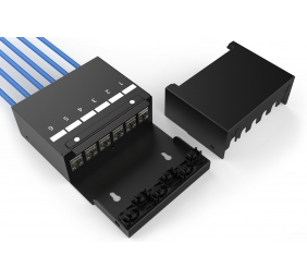 Digitus Consolidation point box, 6-port Keystone modules with intelligent cable manager | DN-93708-6