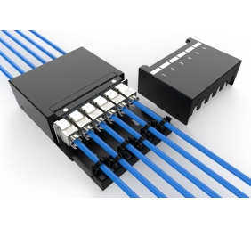 Digitus Consolidation point box, 6-port Keystone modules with intelligent cable manager | DN-93708-6