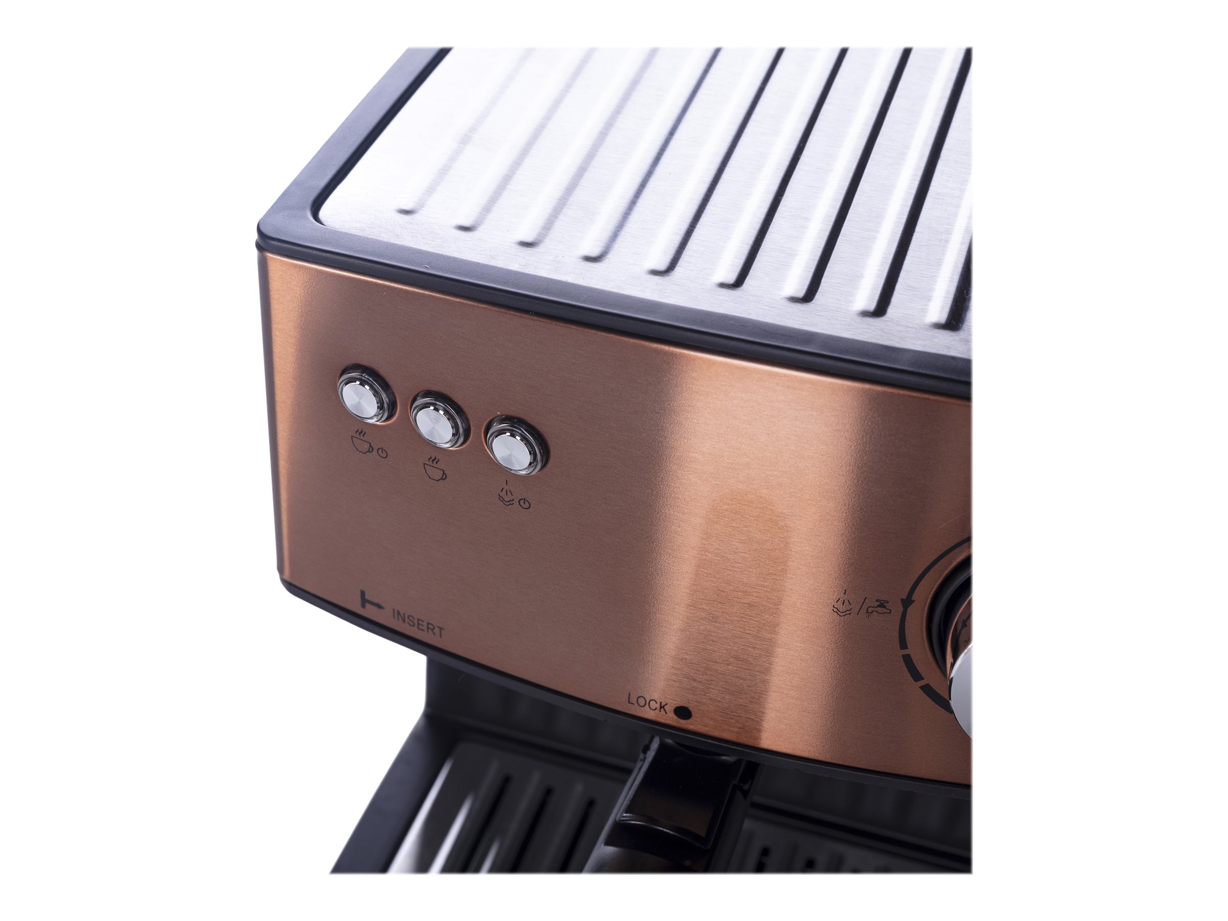 Adler | Espresso coffee machine | AD 4404cr | Pump pressure 15 bar | Built-in milk frother | Semi-automatic | 850 W | Cooper/ black