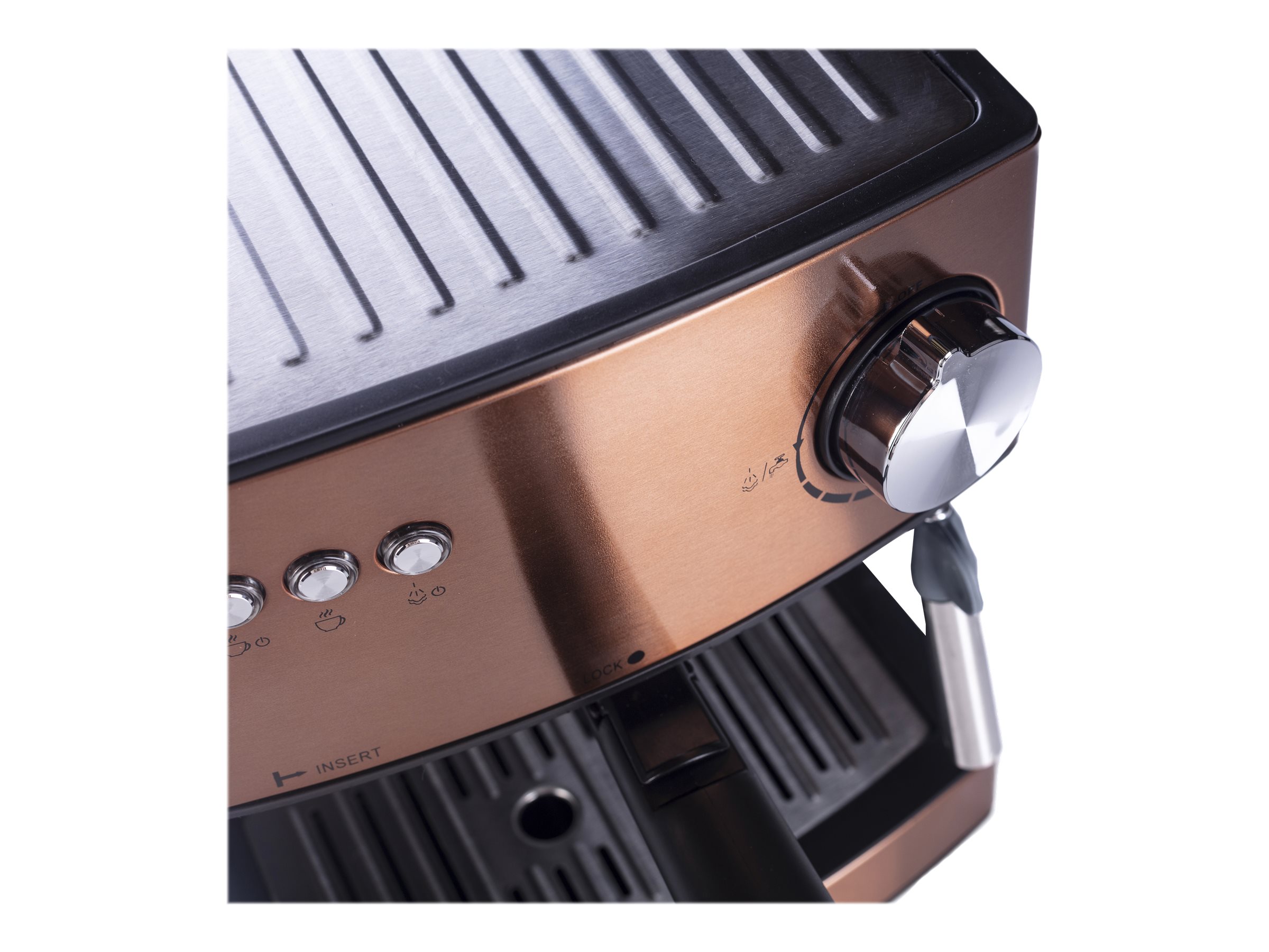 Adler | Espresso coffee machine | AD 4404cr | Pump pressure 15 bar | Built-in milk frother | Semi-automatic | 850 W | Cooper/ black