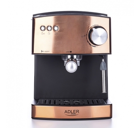 Adler | Espresso coffee machine | AD 4404cr | Pump pressure 15 bar | Built-in milk frother | Semi-automatic | 850 W | Cooper/ black