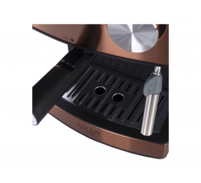 Adler | Espresso coffee machine | AD 4404cr | Pump pressure 15 bar | Built-in milk frother | Semi-automatic | 850 W | Cooper/ black