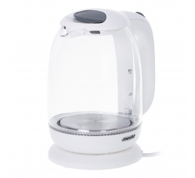 Mesko | Kettle | MS 1302w | Electric | 2200 W | 1.7 L | Glass | 360° rotational base | White