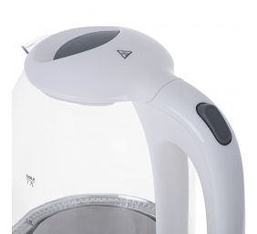 Mesko | Kettle | MS 1302w | Electric | 2200 W | 1.7 L | Glass | 360° rotational base | White