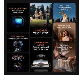 DJI | Action Camera Osmo Pocket 3 Creator Combo | Black | Touchscreen