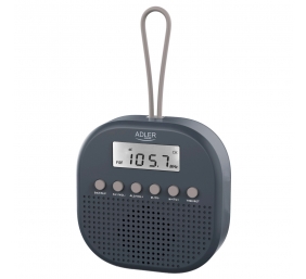 Adler | Waterproof universal radio | AD 1912 | Alarm function | Black