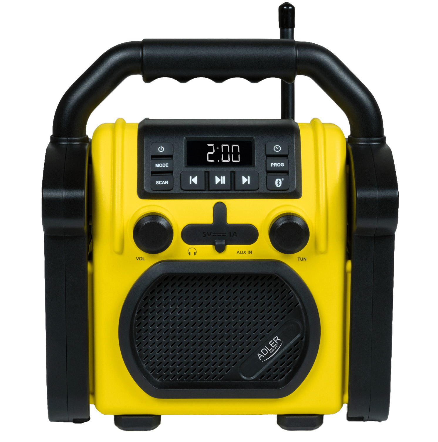 Adler | Construction radio with Bluetooth | AD 1911 | AUX in | Black/Yellow