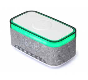 Gembird Digital Alarm Clock with Speaker and Charging Function | DAC-SPKBT-QC15-GR | Bluetooth | Wireless connection