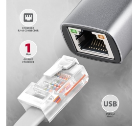 AXAGON | ADE-TXPD USB-C Gigabit Ethernet Adapter with PD 100W