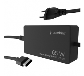 Cablexpert 65 W PowerDelivery GaN USB Type-C Fast Charger | NPA-AC-PDQC65-01