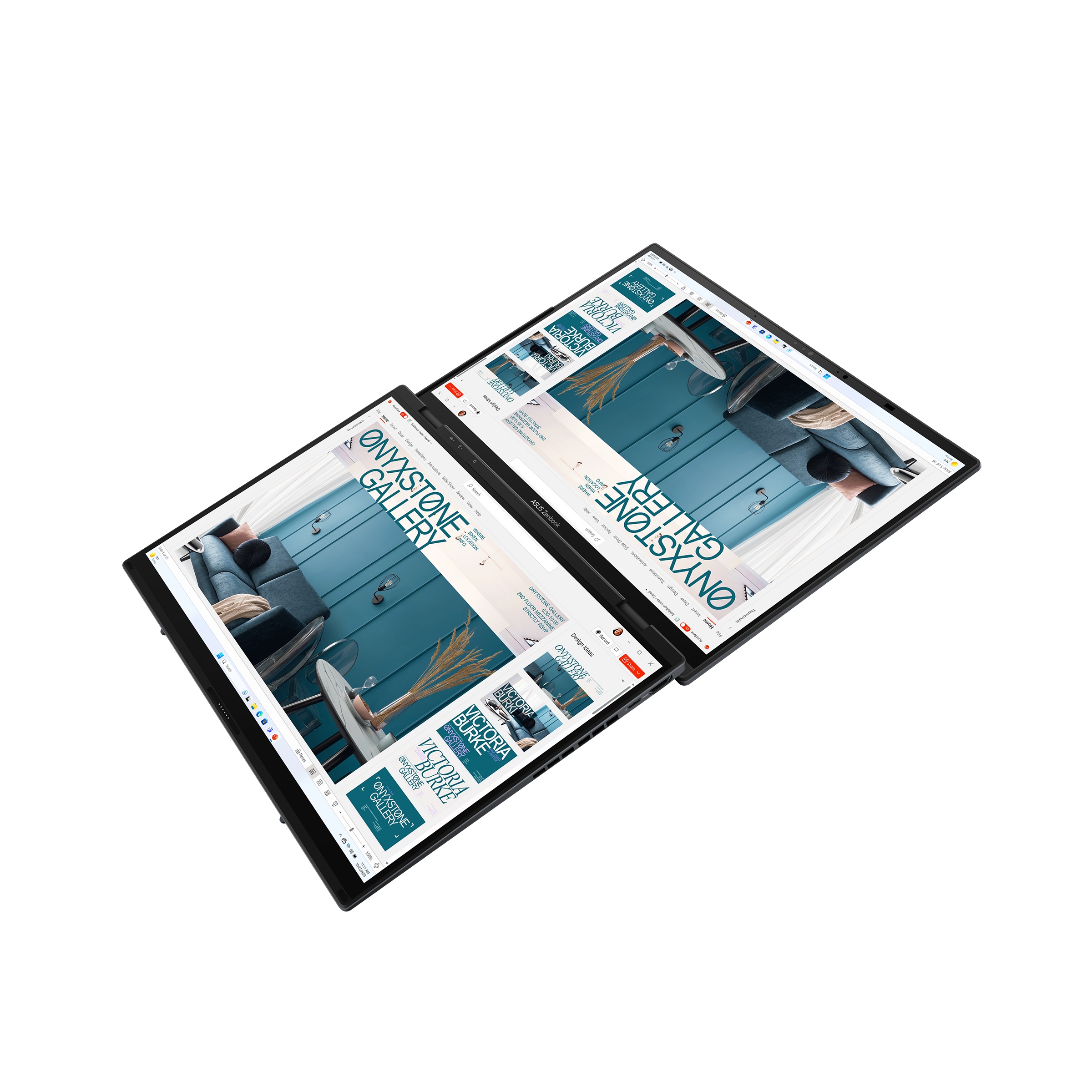 Asus | Zenbook Duo UX8406CA-PZ009W | Basalt Gray | 14 " | OLED | Touchscreen | 3K | 2880 x 1800 pixels | Glossy | Intel Core Ultra 9 | 285H | 32 GB | LPDDR5X | Solid-state drive capacity 2000 GB | Intel Graphics | Windows 11 Home | 802.11be | Bluetooth ve