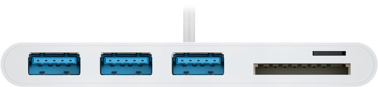 Goobay USB-C Multiport Adapter to 3x USB-A, Cardreader | 62097