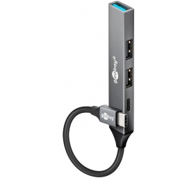 Goobay Slim 4-Port USB Hub, USB-C to USB-C/USB-A, 5 Gbit/s | 74459