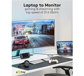 Goobay USB-C to DisplayPort Cable 4K at 60 Hz, 1 m | 75704