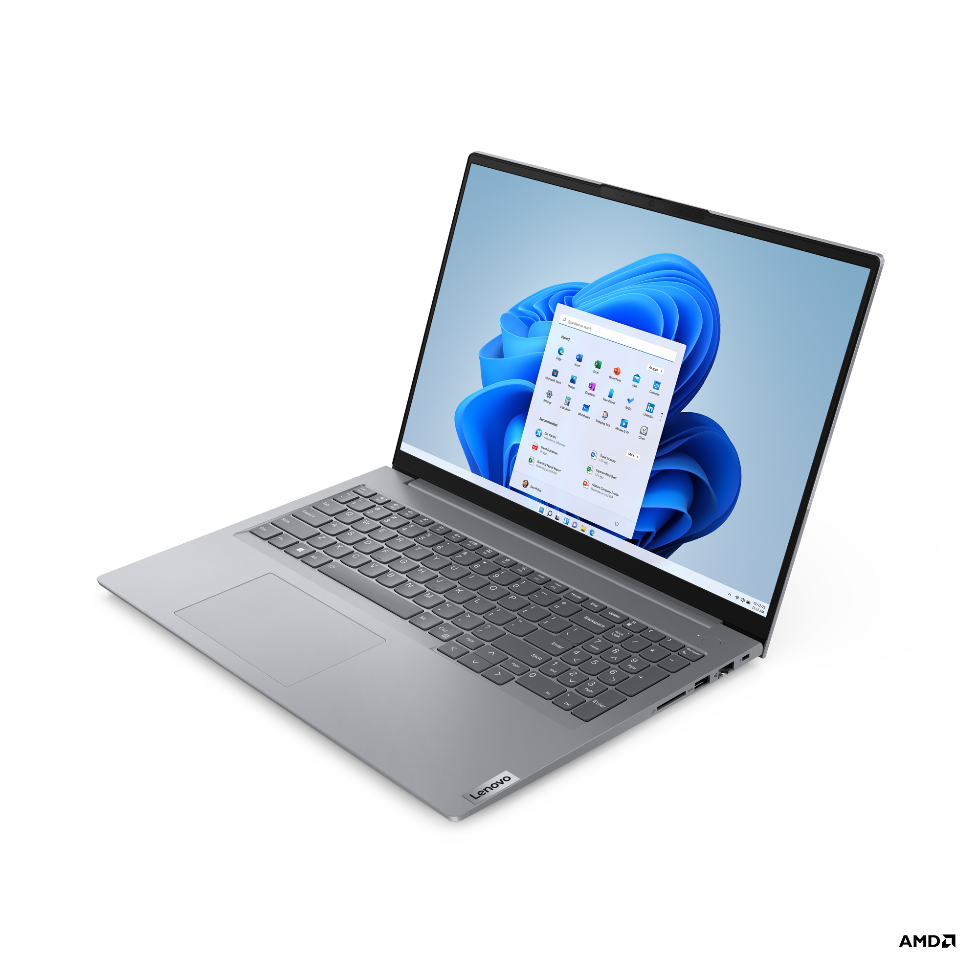 Lenovo ThinkBook 16 | Arctic Grey | 16 " | IPS | WUXGA | 1920 x 1200 pixels | Anti-glare | AMD Ryzen 5 | 7430U | 16 GB | SO-DIMM DDR4 | Solid-state drive capacity 512 GB | AMD Radeon Graphics | Windows 11 Pro | 802.11ax | Bluetooth version 5.3 | Keyboard 