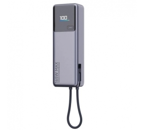 Xiaomi 165W Išorinė baterija (Power Bank) 10000mAh, integruotas kabelis, Pilka