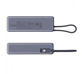 Xiaomi 165W Išorinė baterija (Power Bank) 10000mAh, integruotas kabelis, Pilka