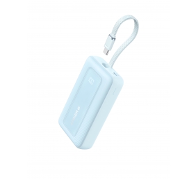Anker | Power Bank with Built-In USB-C Cable | A1689031 | 20000 mAh | 30W Output | Blue