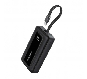 Anker | Power Bank with Built-In USB-C Cable | A1689H11 | 20000 mAh | 30W Output | Black
